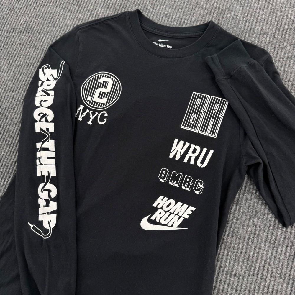 Rare Nike BTG NYC Bridge The Gap Staff Mens Small Long Sleeve Running Shirt